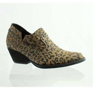 Volatile Womens Dundie Tan/Leopard Booties